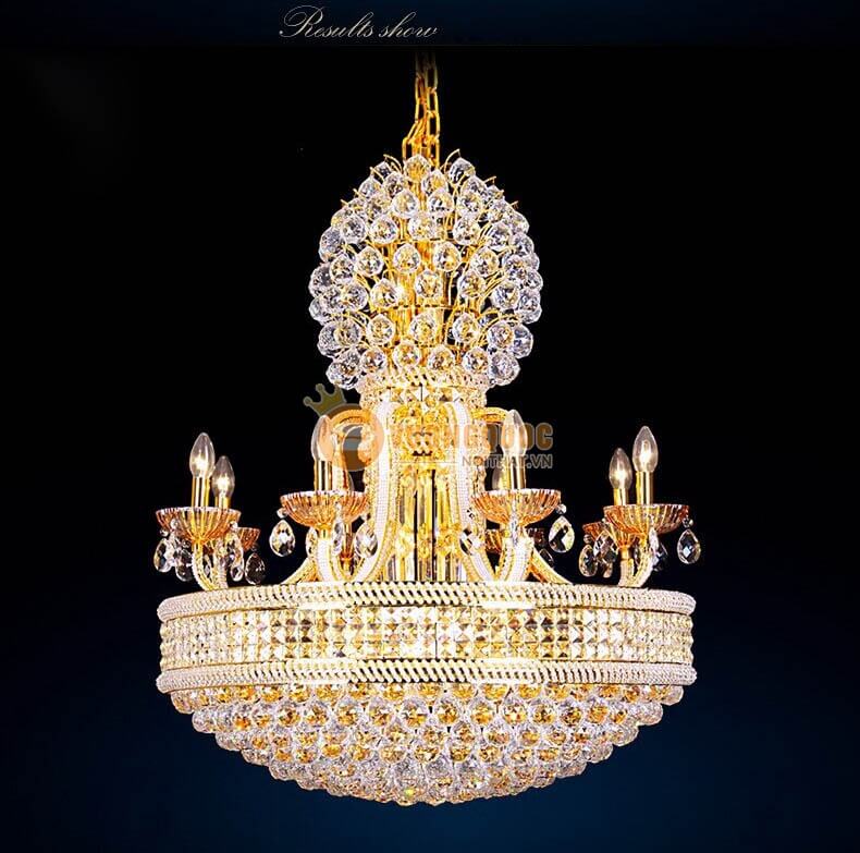 Đèn chùm pha lê không gian biệt thự CM184-6